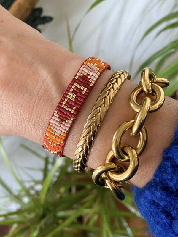 Pulsera miyuki Letter - Warm - Imagen 4