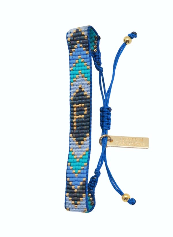 Pulsera miyuki Letter - Blue