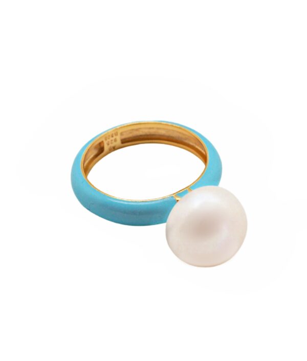 Anillo MAXI PEARL Blue