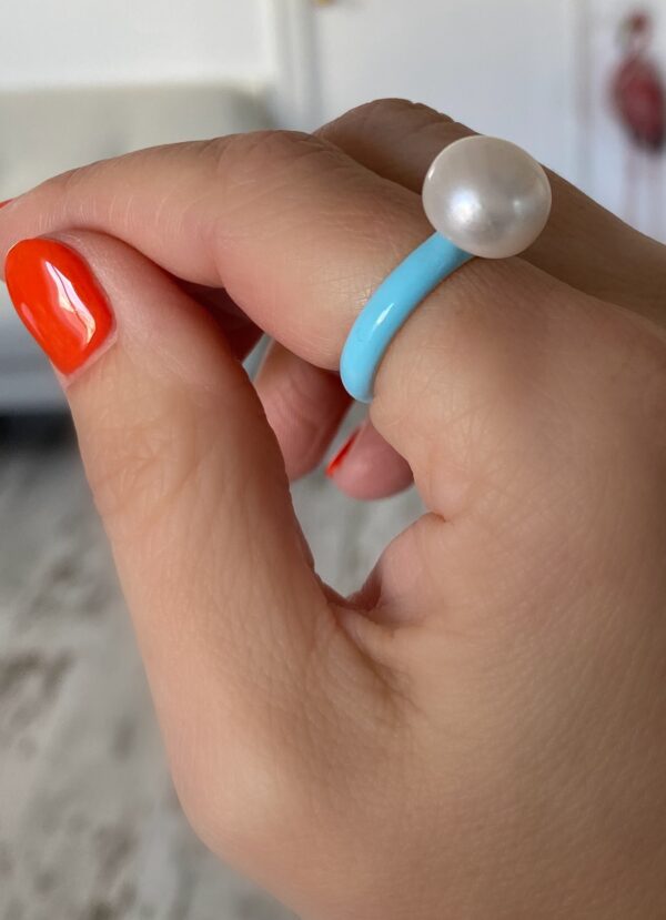 Anillo MAXI PEARL Blue - Imagen 2