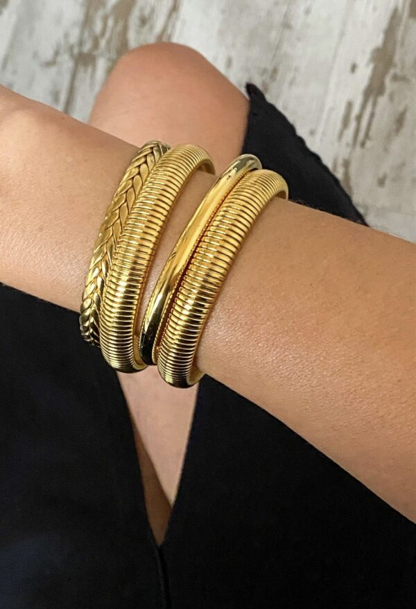 Pulsera Gold GLAM elástica - Imagen 3