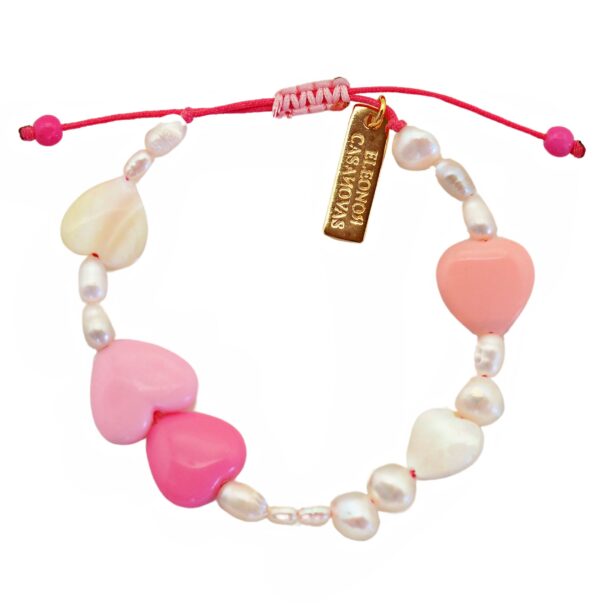 Pulsera ajustable ONLY PINK HEARTS