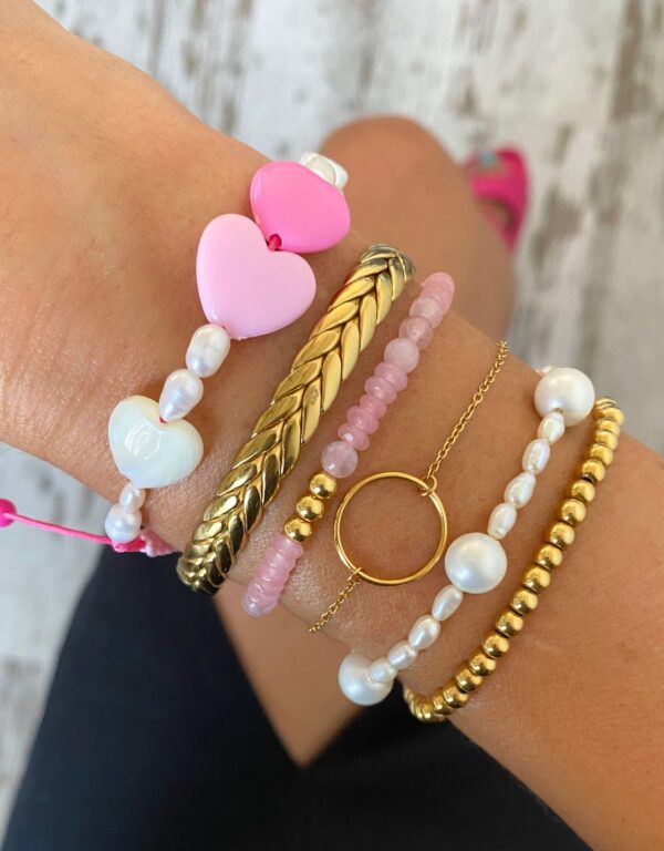 Pulsera ajustable ONLY PINK HEARTS - Imagen 2