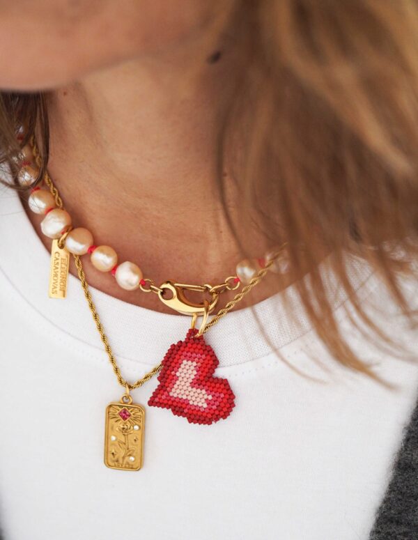 Collar PEACH Pearls & LOVE - Imagen 2
