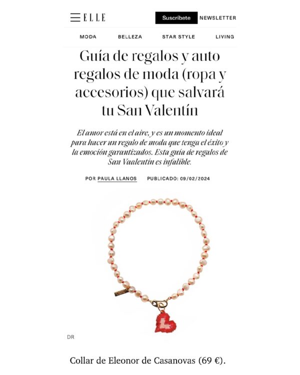 Collar PEACH Pearls & LOVE - Imagen 4