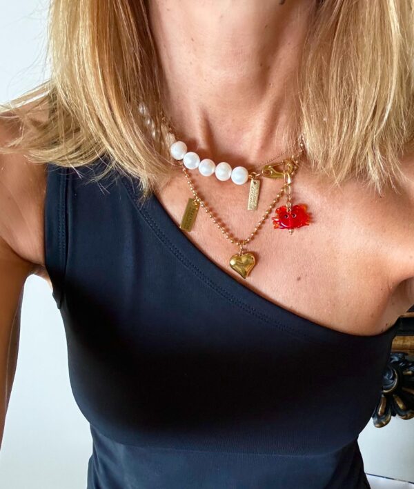 Collar Perlas mini cangrejo - Imagen 3