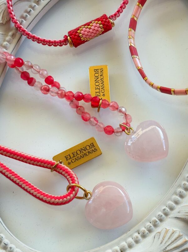 Pulsera miyuki PINK heart - Imagen 4