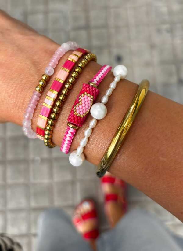Pulsera miyuki PINK heart - Imagen 3