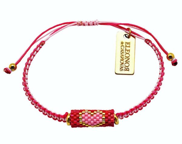 Pulsera miyuki PINK heart