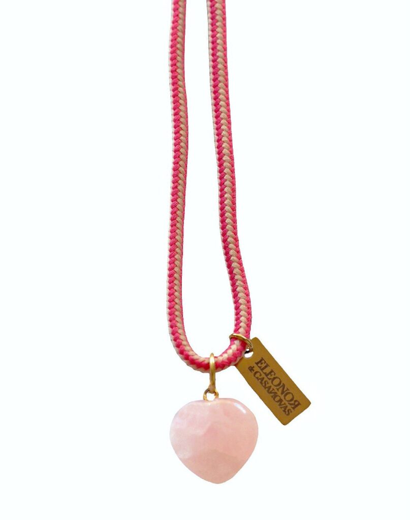 PINK HEART ROSE QUARTZ Necklace