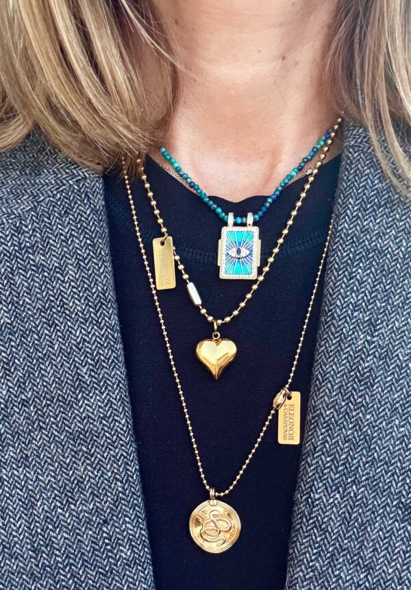 Collar amuleto vintage SNAKE - Imagen 5