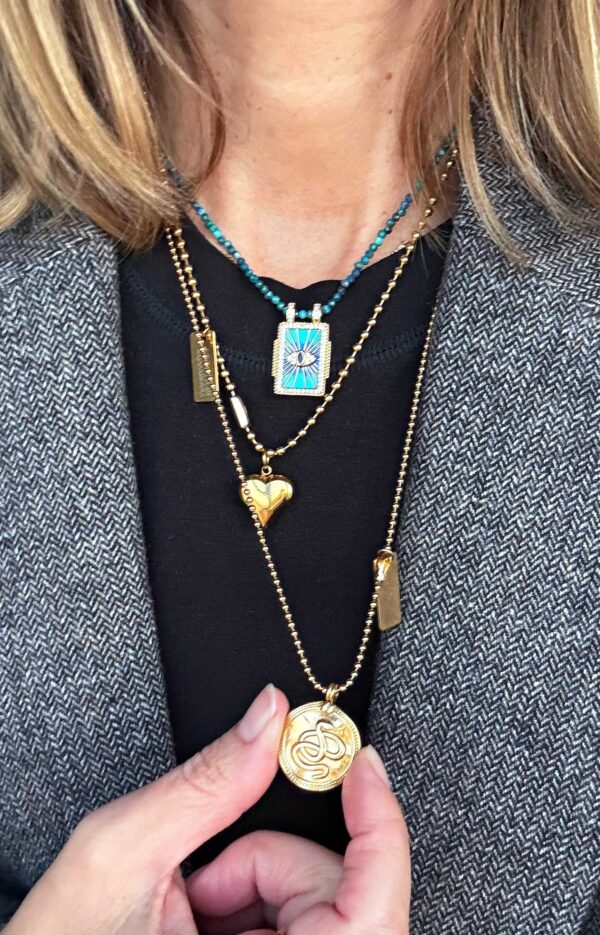 Collar amuleto vintage SNAKE - Imagen 2