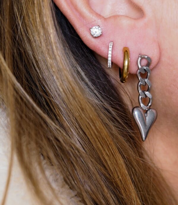Pendientes Silver HEART - Imagen 2