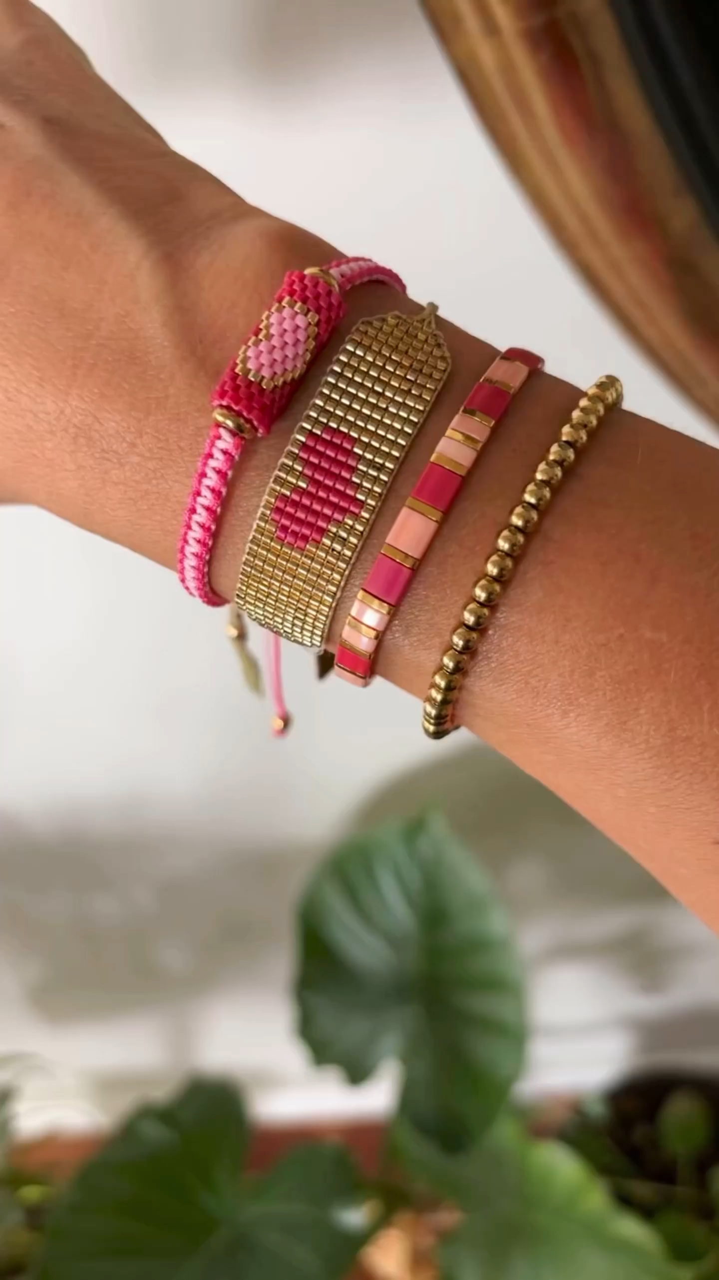Pulsera miyuki PINK heart - Eleonor de Casanovas